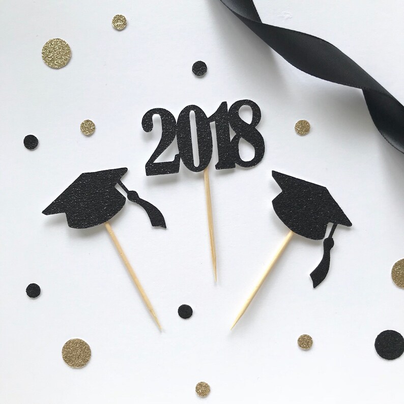 2019 Graduation Cupcake Toppers 2019 Open House Party Decor Etsy
