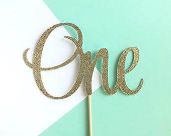 First Birthday Cake Topper Read: One - Etsy