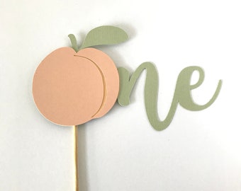 Peach One Cake Topper , Sweet as a Peach, One Sweet Peach, Sweet to be One, Georgia Peach, Fruit Party, First Birthday Party, Cake Smash