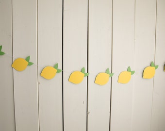 Lemon Garland, Summertime Birthday Party Decor, Lemonade Stand Decor, Twotti Frutti Party, Bridal Shower, Baby Shower, lemonade stand