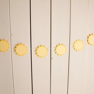 Sunshine First Birthday Garland: Yellow Sun Party Decor