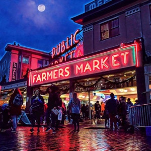 Seattle, Pike Place Market Nights, PNW, Washington State