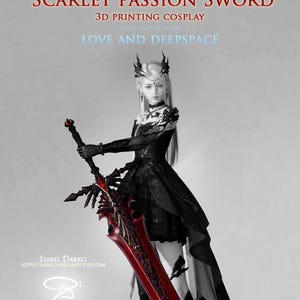 Sword Scarlet Passion 3D printing Love and Deepspace cosplay
