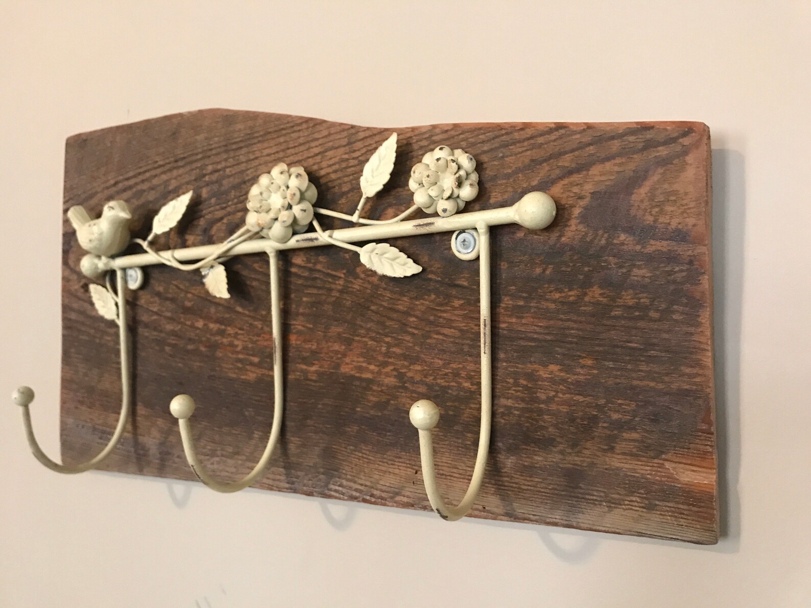 Handmade Barnwood Hook Plaque Etsy