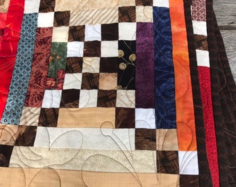 Handmade Quilt, Bordered Nine Patch