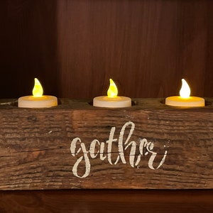 Barn wood handmade candle/votive holder