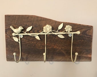 Handmade Barnwood hook plaque