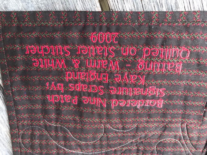Bordered Nine Patch Handmade Quilt