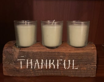Barn wood candle/votive holder