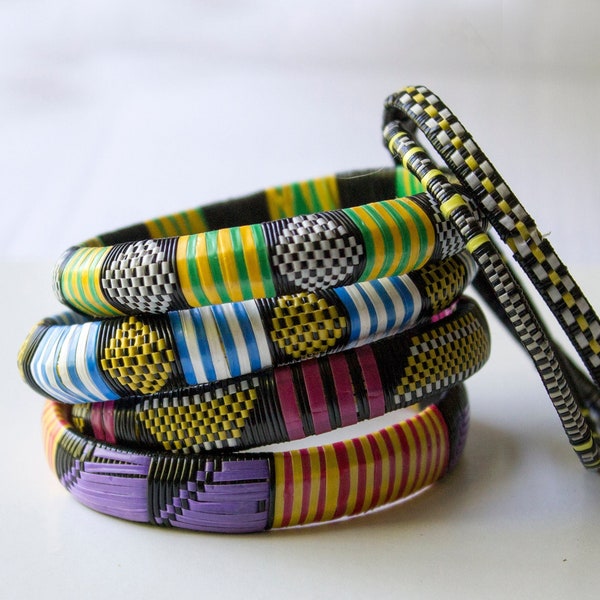 Bracelet handmade African, African bracelet gift, Color bangles, Chunky bangles for women, Handmade Colorful Bangles, Tuareg Jewelry
