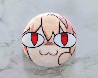 Neco Arc Plush Button | 2.5 inches Melty Blood Minky Plushie button