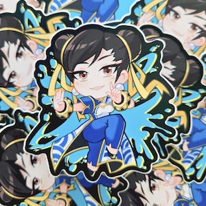 Straßenkämpfer 6 | Chun Li Aufkleber | Kampfspiel Wasserdichter Wetterfester Vinyl-Aufkleber