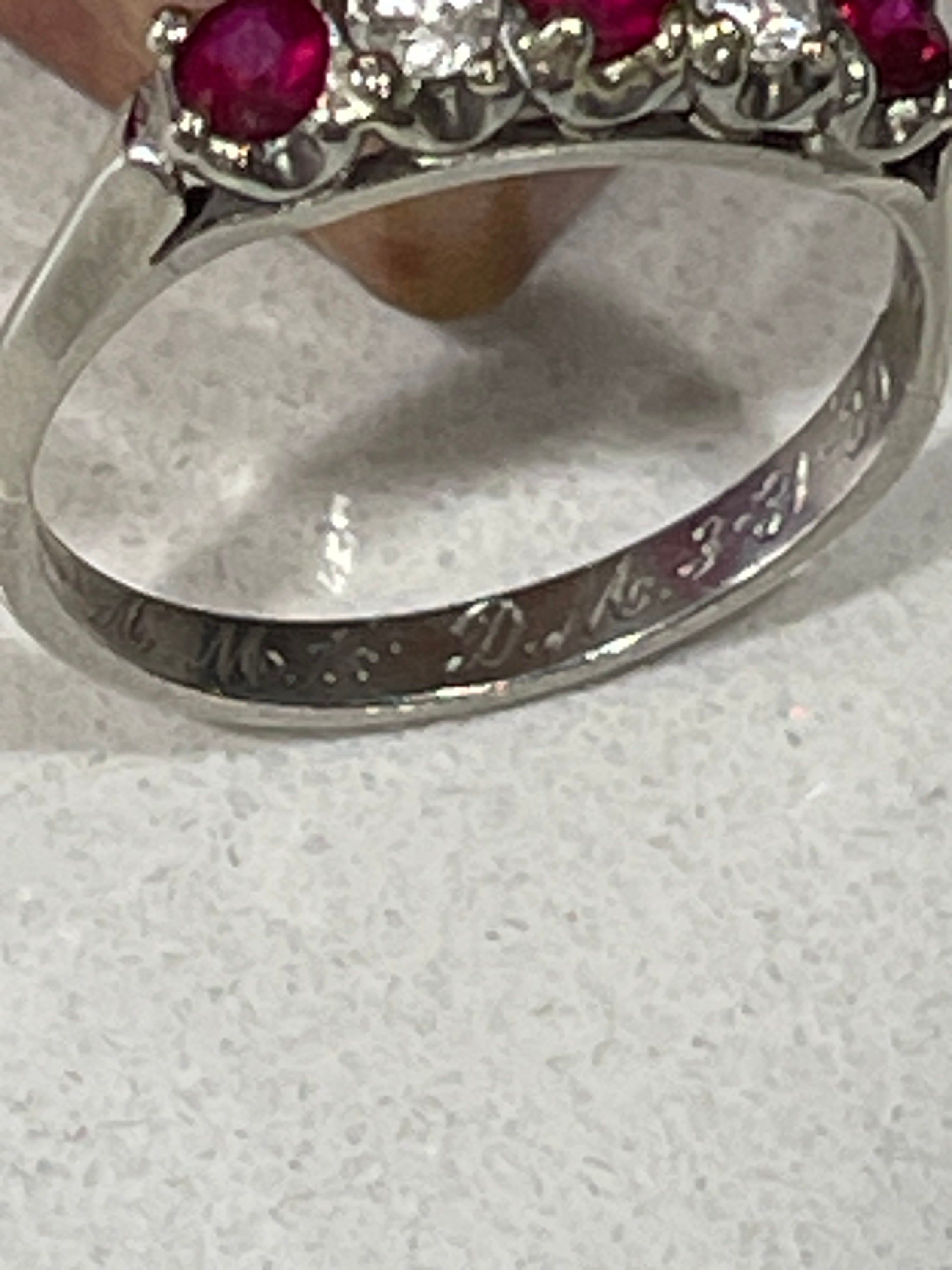 Pinterest Ruby Diamond Rings Ruby and Diamond Ring - Etsy