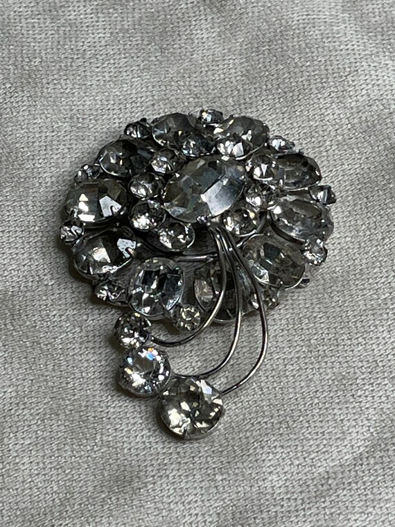 Sterling Rhinestone Brooch by Kramer - image 2