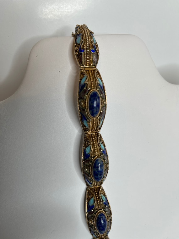 Vintage Chinese enamel and silver Bracelet