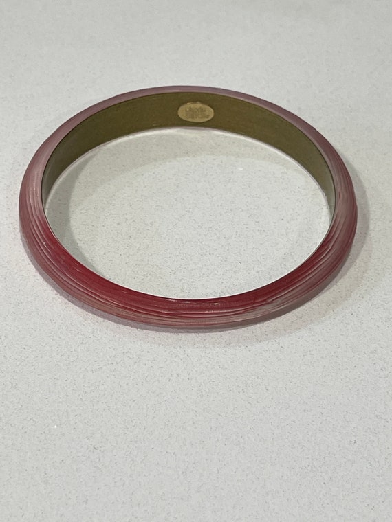 Red Lucite Bangle - image 2