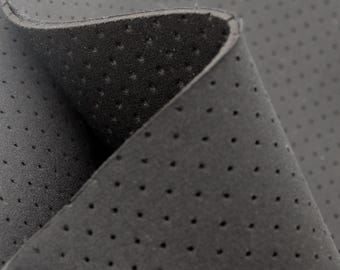 Tejido de neopreno con textura perforada de 2 mm: material para traje de buceo negro