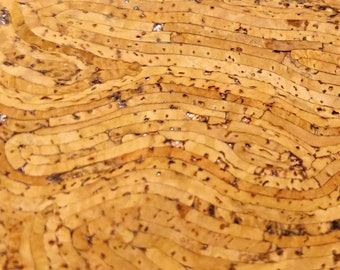 Láminas de corcho natural y piel sintética / Material de corcho y piel / Láminas de corcho onduladas para coser, hacer lazos, pendientes, zapatos, bolsos y carteras