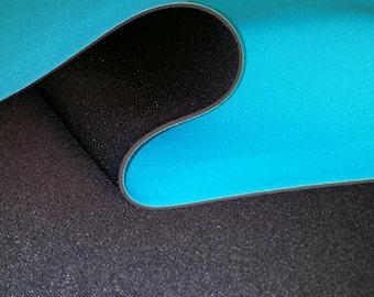 Neopreno turquesa de 2 mm: material para trajes de buceo, tela para coser.