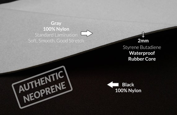 SBR Neoprene Fabric Black Rubber Sheet Wetsuit Material Waterproof Fabric  Black 