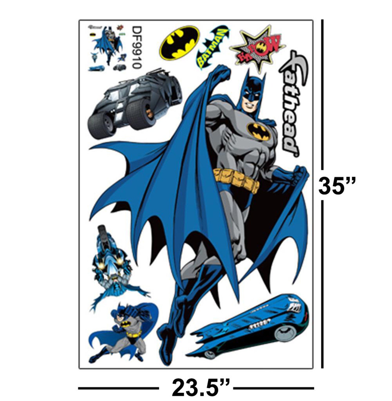 Large Batman Wall Sticker or Decal for Kids Room & Nursery Etsy