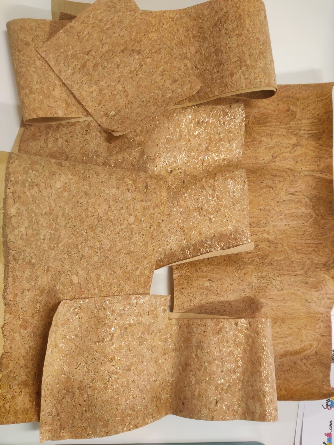 Fabric Scraps Cork Pieces Squares of Cork Cork for Scrap Etsy