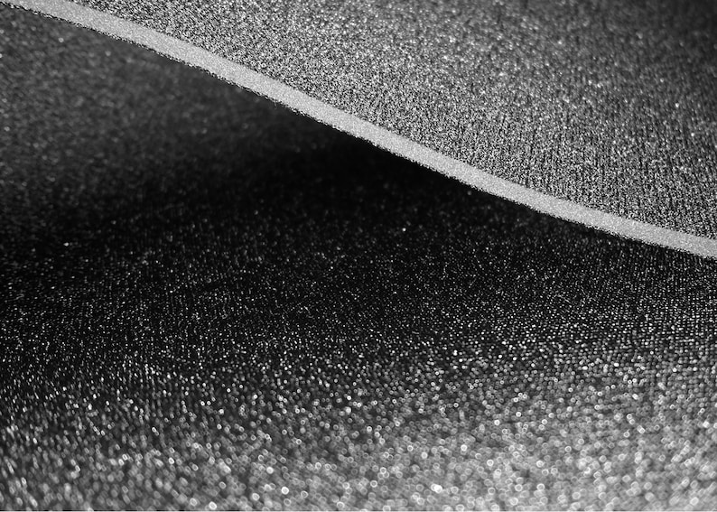 Czarny materiał neoprenowy SBR: wodoodporna pianka gumowa do szycia 3mm Black Both Sides