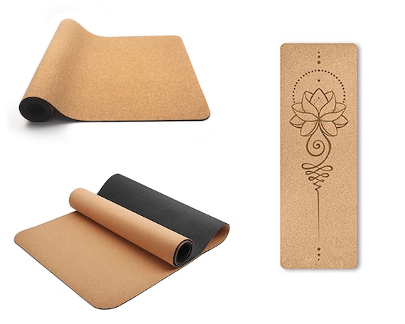 Cork Yoga Mat Latex Free or Natural Rubber Extra Long Non-slip Mat