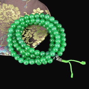 8mm Jade 108 Beads Mala (Necklace)