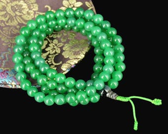 8mm Jade 108 Beads Mala (Necklace)