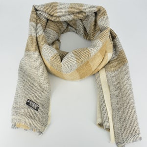 100% Pashmina- Cashmere Plaid Shawl
