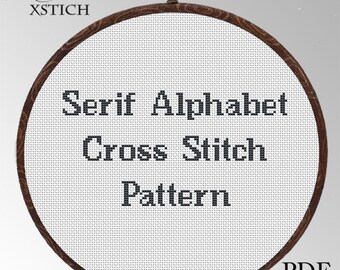 Simple Serif Alphabet Cross Stitch Pattern – PDF Download - Etsy