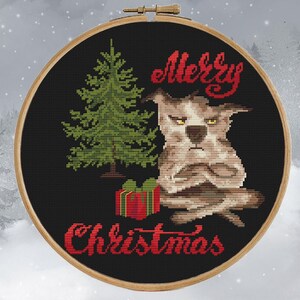 Christmas cross stitch pattern,christmas ornaments,  christmas tree cross stitch pattern, Dog cross stitch PDF