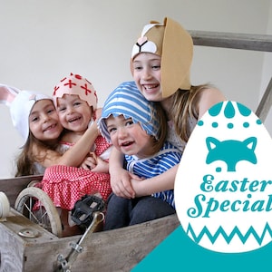 PATTERN BUNDLE - Easter Egg + Bunny 2 in 1 DIY costume tutorial creative play pdf ideas mask kids baby children Purim holiday Halloween gift