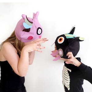 Monster PATTERN DIY costume mask sewing tutorial creative play ideas for kids girl children alien creature holiday halloween purim gift image 2
