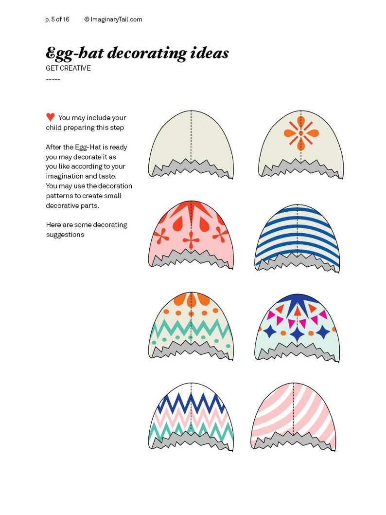 Egg cape hat PATTERN DIY costume tutorial sewing creative play pdf animals ideas for kids baby children easter Purim holiday Halloween gift image 5