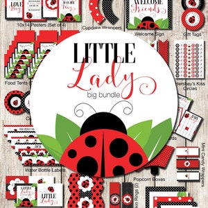 Ladybug Party Pack Kit, Ladybug Printable Party, Shower Printables ...