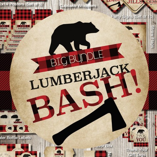 Lumberjack First Birthday Lumberjack Printable Party | Etsy
