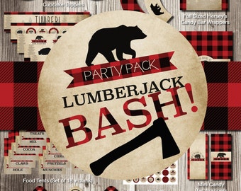 Lumberjack First Birthday, Lumberjack Printable Party, Lumberjack Birthday, Lumberjack First, First Birthday, First Lumberjack, Plaid Party