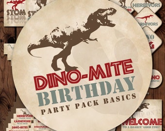 Dinosaur Printable Party, Dinosaur Printable Birthday Party, Dinosaur Birthday Decorations, Dinosaur Party Decor, Dinosaur Boy Birthday