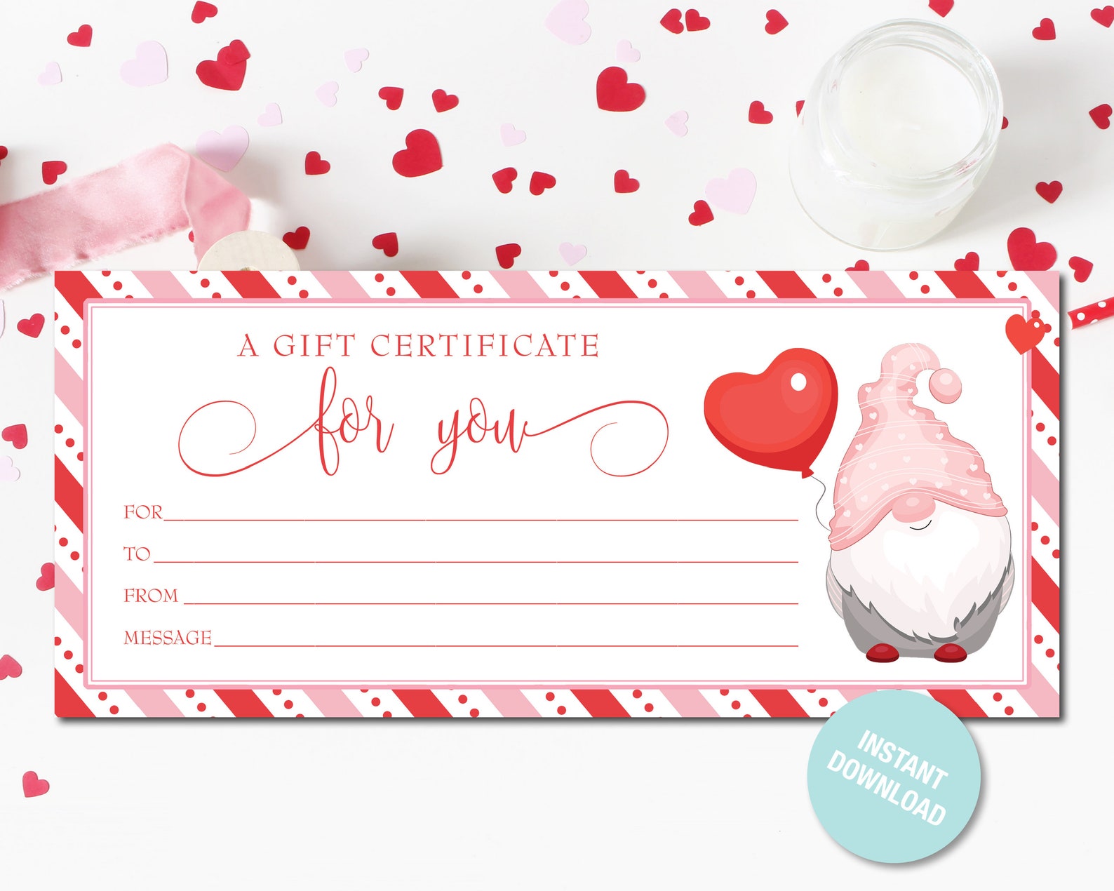 Printable Valentine's Day Gift Certificate | Etsy