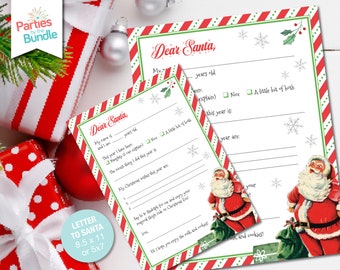 Letter to Santa, Official Letter to Santa Claus, North Pole Mail, Santa Mail, Christmas Printable, Christmas Eve Box, INSTANT DOWNLOAD, #001
