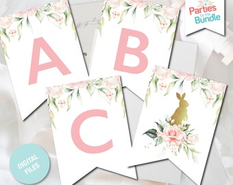 Easter Party Banner, Printable Easter Banner, Easter Bunting, Party Garland, Easter Decoration, Easter Party Printable, INSTANT DOWNLOAD