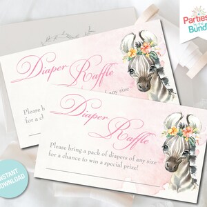 Diaper Raffle Ticket Safari Animals Baby Shower Printable - Etsy