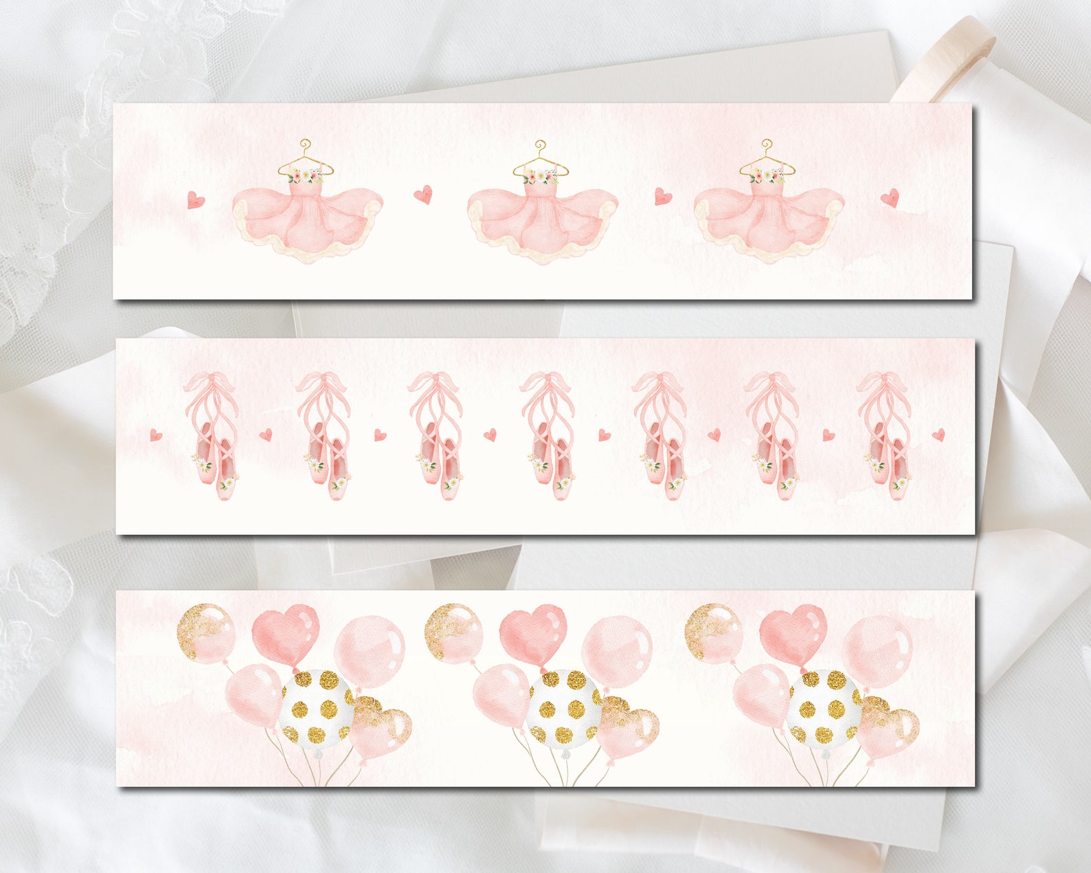 Pink Tutu Water Bottle Labels, Printable Water Bottle Wrapper ...