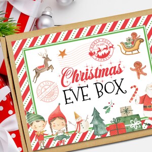 Christmas Eve Box Printable Label, Christmas Eve Box Sign, Gift ...