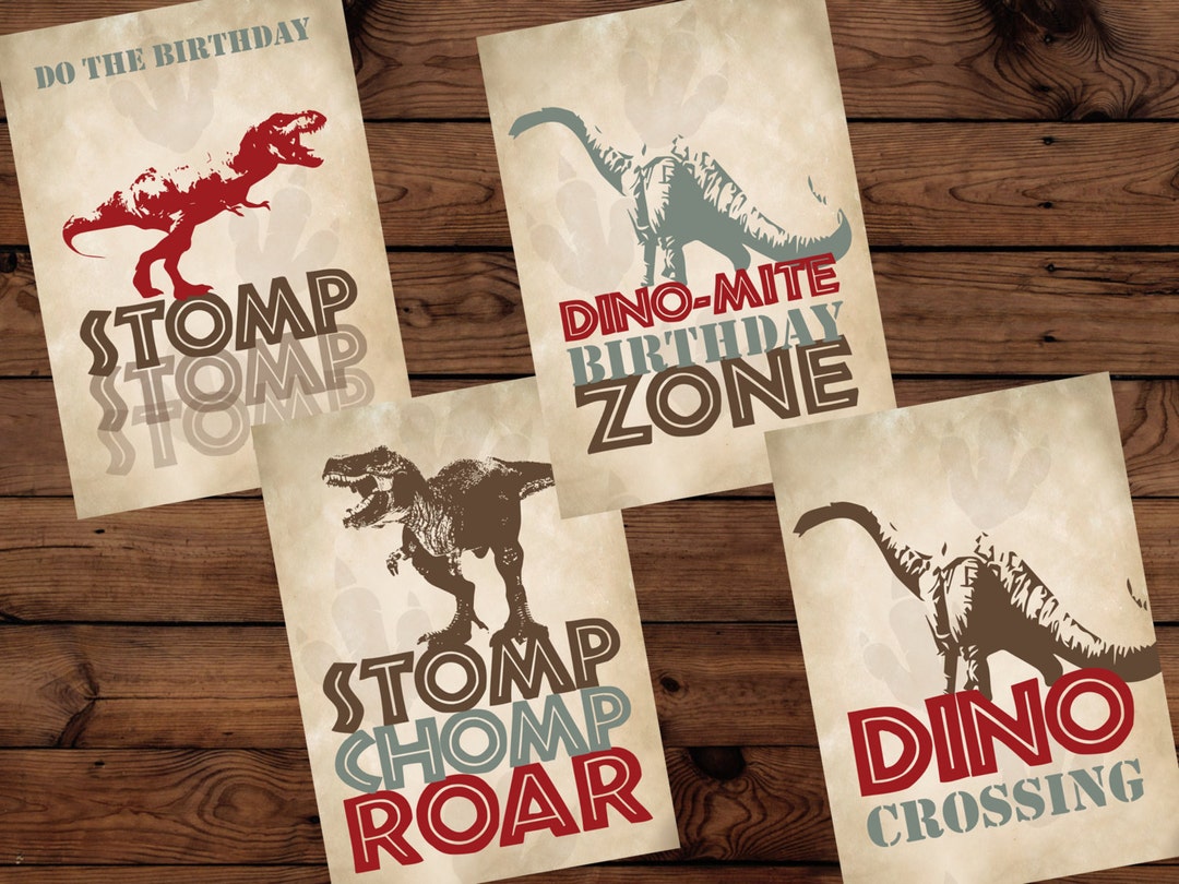 Dinosaur Birthday Party Decorations Dinosaur Printables - Etsy