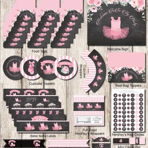 Ballerina Printable Party, Tutu Cute Birthday, Pink Tutu Party ...