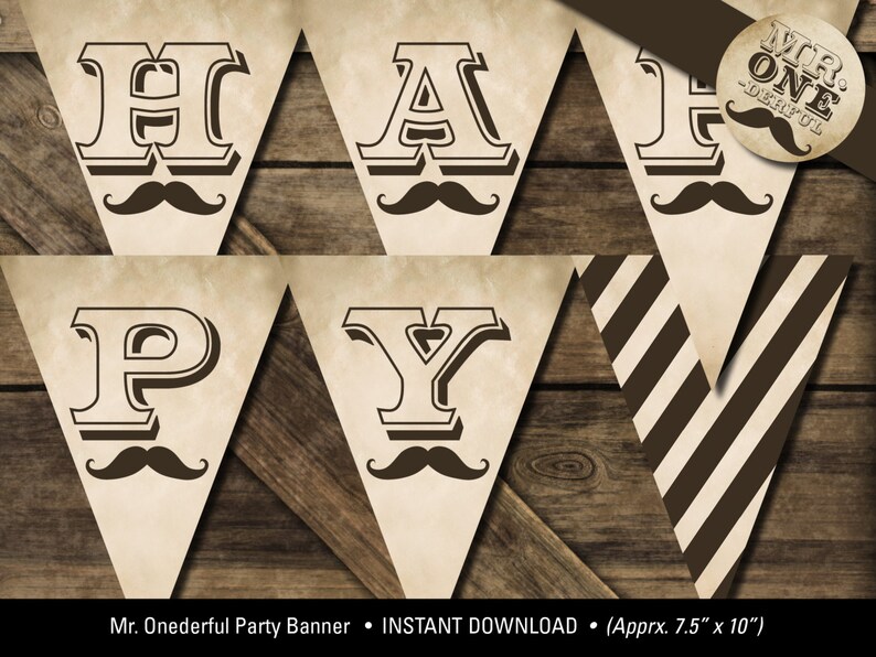 Mr Onederful Birthday Party Banner Birthday Garland