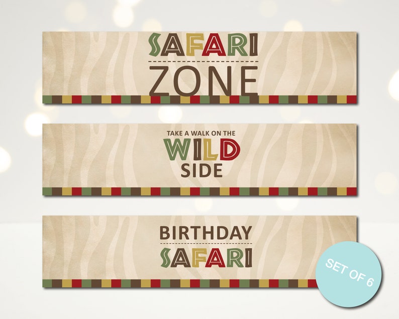 Safari Water Bottle Labels, Jungle Water Bottle Labels, Zoo Water Bottle Labels image 7